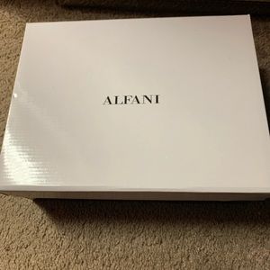 Alfani strappy 9.5 black suede heels. Brand new